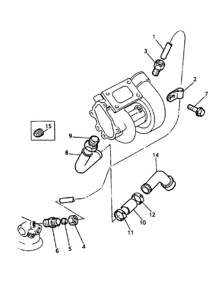 Схема запчастей Case 221B - (2-56) - TURBOCHARGER, 121B (DAH1215912-) / 221B (DAH2215913-) (02) - ENGINE