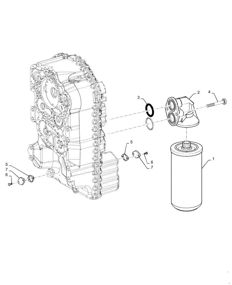 Схема запчастей Case 621F - (21.100.01[01]) - TRANSMISSION FILTER AND FILL (21) - TRANSMISSION