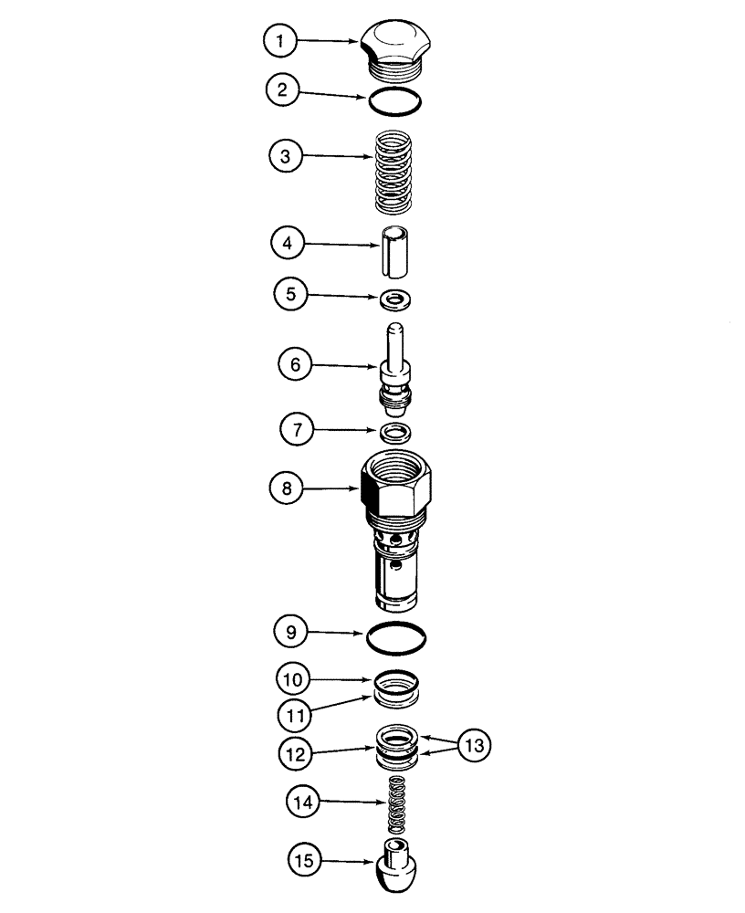 Схема запчастей Case 550H - (8-22) - VALVE ASSY, RELIEF (08) - HYDRAULICS