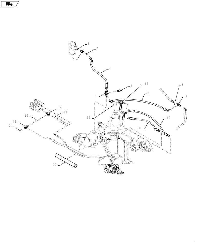 Схема запчастей Case 621F - (41.200.BY[03]) - STEERING, STANDARD WITH JOYSTICK (41) - STEERING