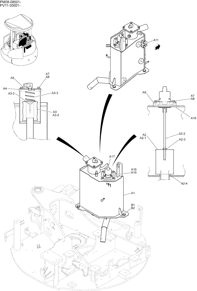 Схема запчастей Case CX27B - (01-014) - TANK ASSY, HYD (NIBBLER & BREAKER) (35) - HYDRAULIC SYSTEMS