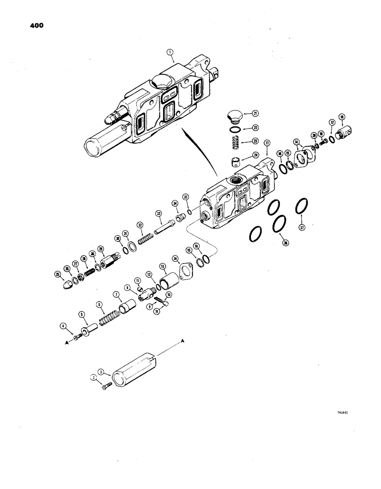 Схема запчастей Case 850 - (400) - D66224 LOADER LIFT SECTION, (CS&S # WN1030) (07) - HYDRAULIC SYSTEM