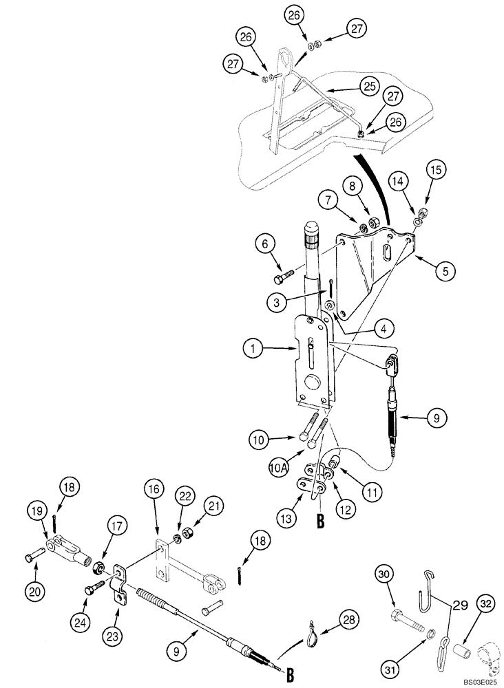 Схема запчастей Case 570MXT - (07-06) - CONTROLS - BRAKE, PARKING (07) - BRAKES