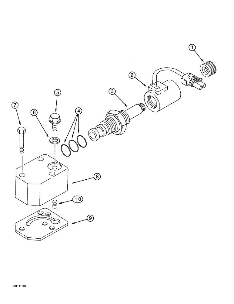 Схема запчастей Case 580SL - (6-44) - TRANSMISSION ASSEMBLY, SOLENOID VALVE - FOUR WHEEL DRIVE (06) - POWER TRAIN