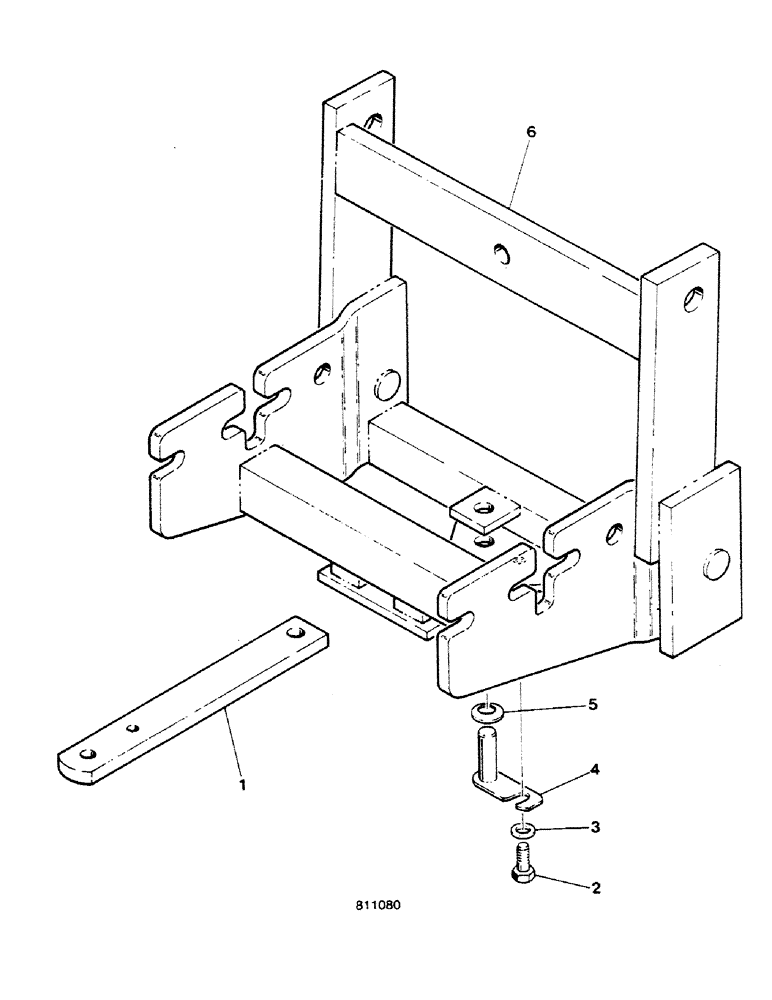 Схема запчастей Case 580G - (414) - DRAWBAR (09) - CHASSIS/ATTACHMENTS