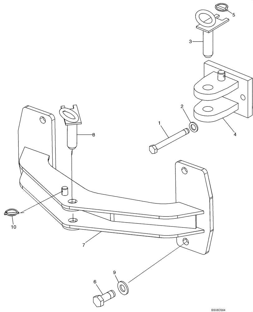 Схема запчастей Case 650L - (37.140.01) - DRAWBAR - HOOK, TOWING (37) - HITCHES, DRAWBARS & IMPLEMENT COUPLINGS