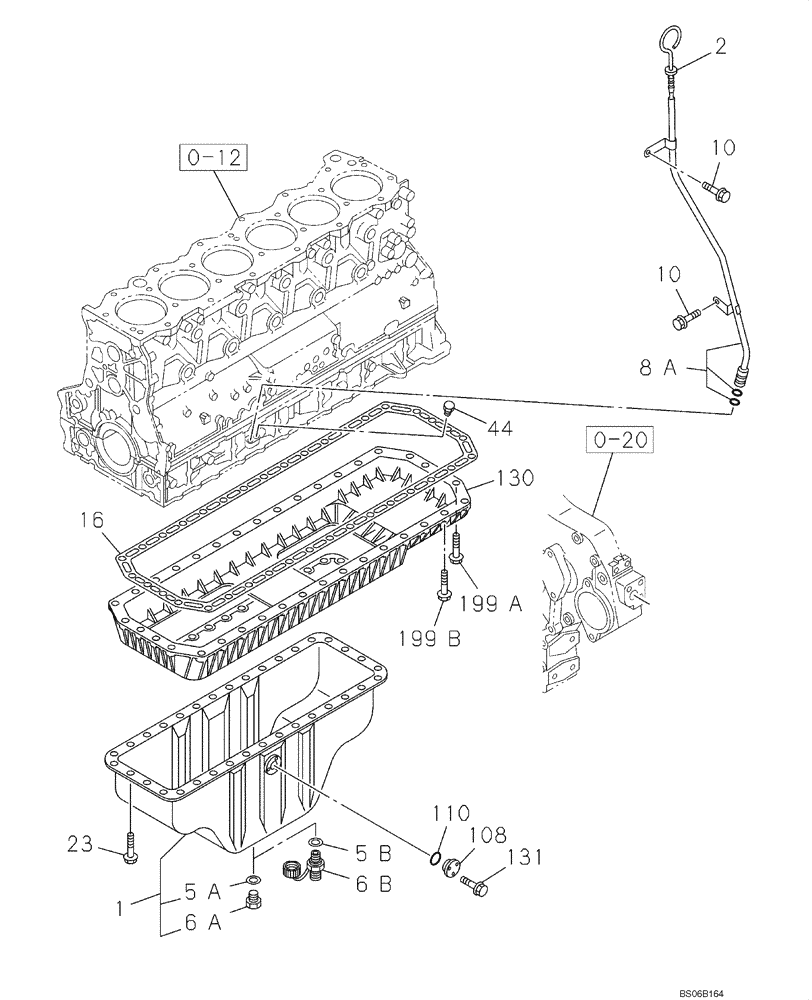 Схема запчастей Case CX800B - (02-14) - OIL PAN (02) - ENGINE