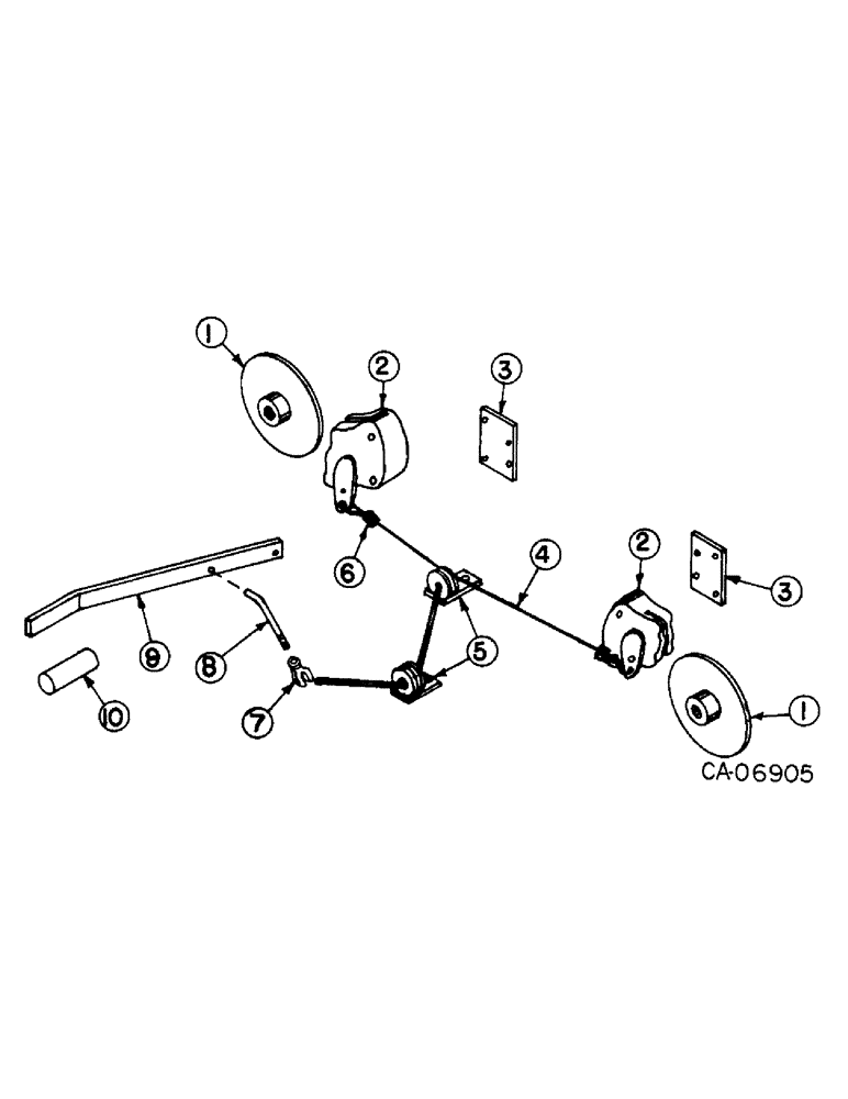 Схема запчастей Case 4125 - (04-2) - BRAKES, PARK BRAKE, LOADER (5.1) - BRAKES