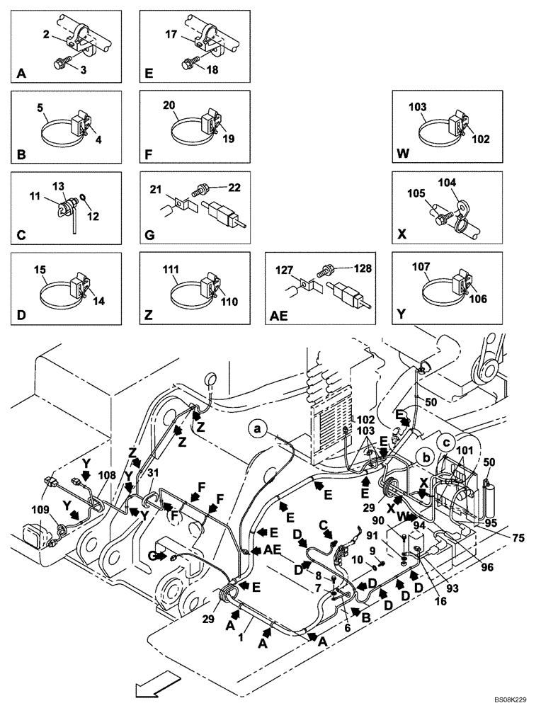 Схема запчастей Case CX800B - (04-20) - CHASSIS ELECTRICAL CIRCUIT (04) - ELECTRICAL SYSTEMS