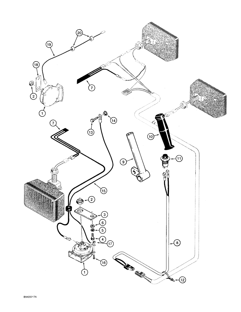 Схема запчастей Case 1825 - (4-26) - HORN (04) - ELECTRICAL SYSTEMS