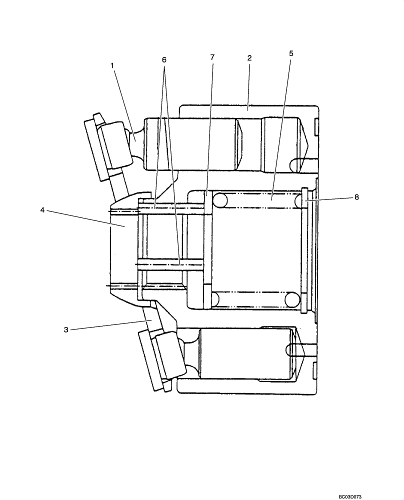 Схема запчастей Case CX36 - (08-25[00]) - PUMP - PISTON (08) - HYDRAULICS