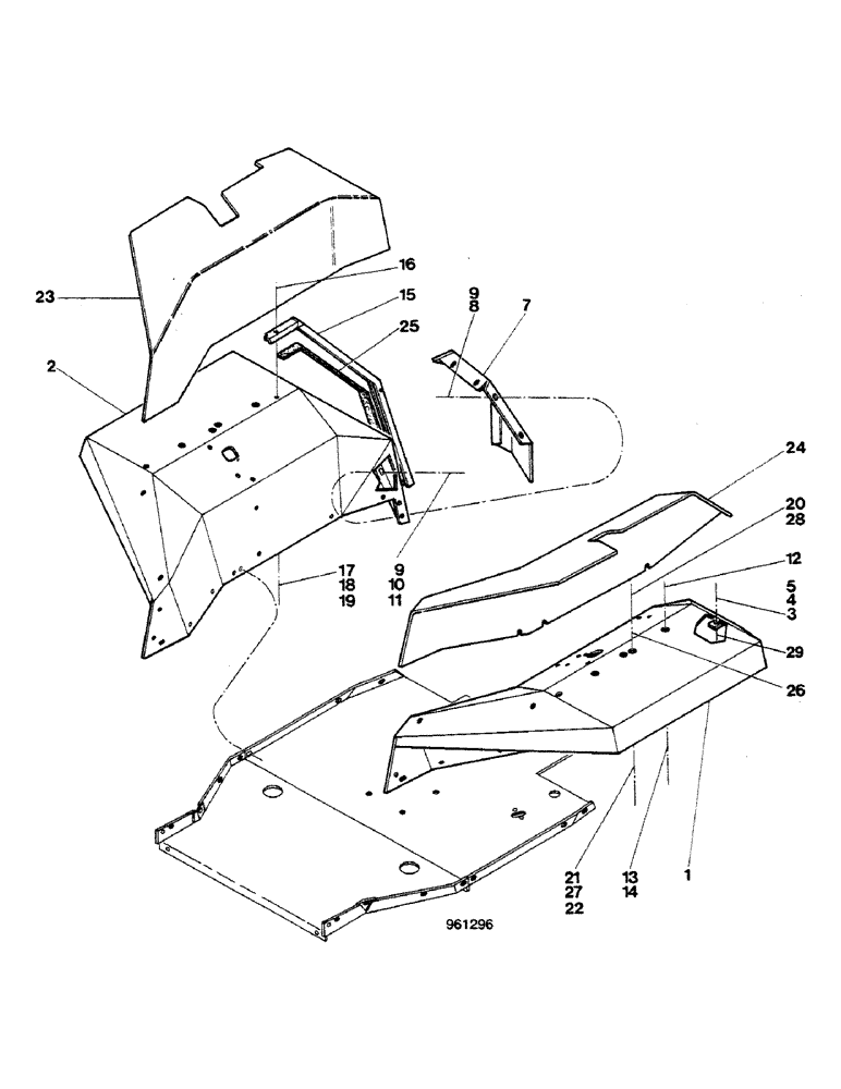 Схема запчастей Case 580G - (438) - REAR FENDERS (09) - CHASSIS/ATTACHMENTS