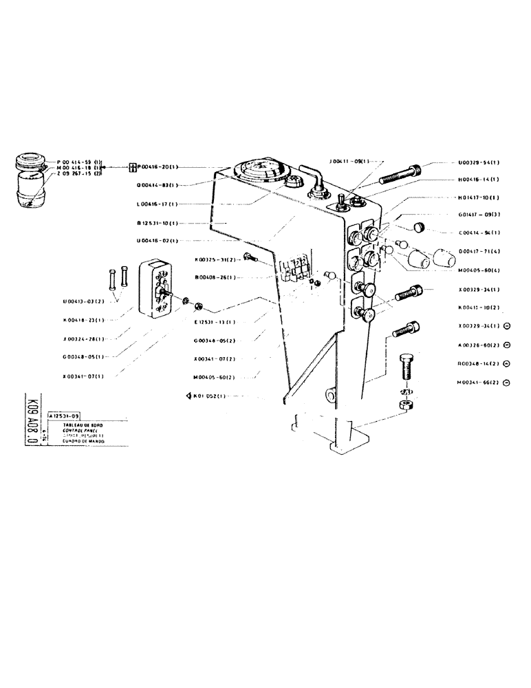 Схема запчастей Case GCK120 - (204) - CONTROL PANEL 