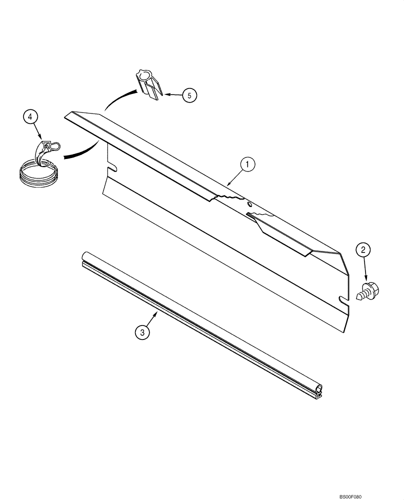 Схема запчастей Case 580SM - (09-39) - BAFFLE - PLATE (MODELS WITHOUT AIR CONDITIONING) (09) - CHASSIS/ATTACHMENTS