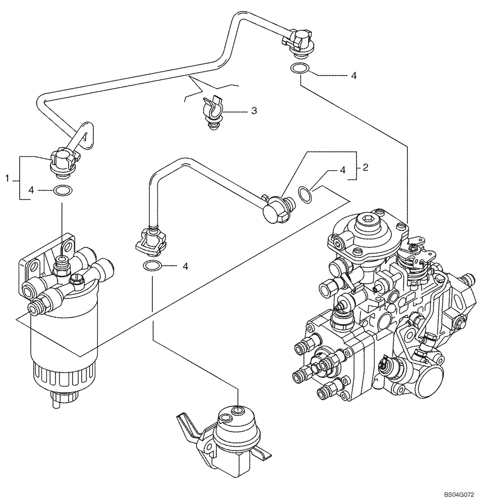 Схема запчастей Case 521D - (03-08) - FUEL INJECTION SYSTEM - FUEL, SUPPLY (03) - FUEL SYSTEM