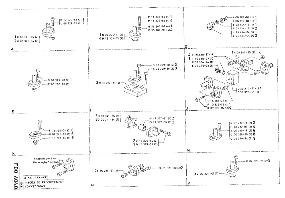 Схема запчастей Case 75C - (F00 A04.0) - CONNECTIONS (07) - HYDRAULIC SYSTEM