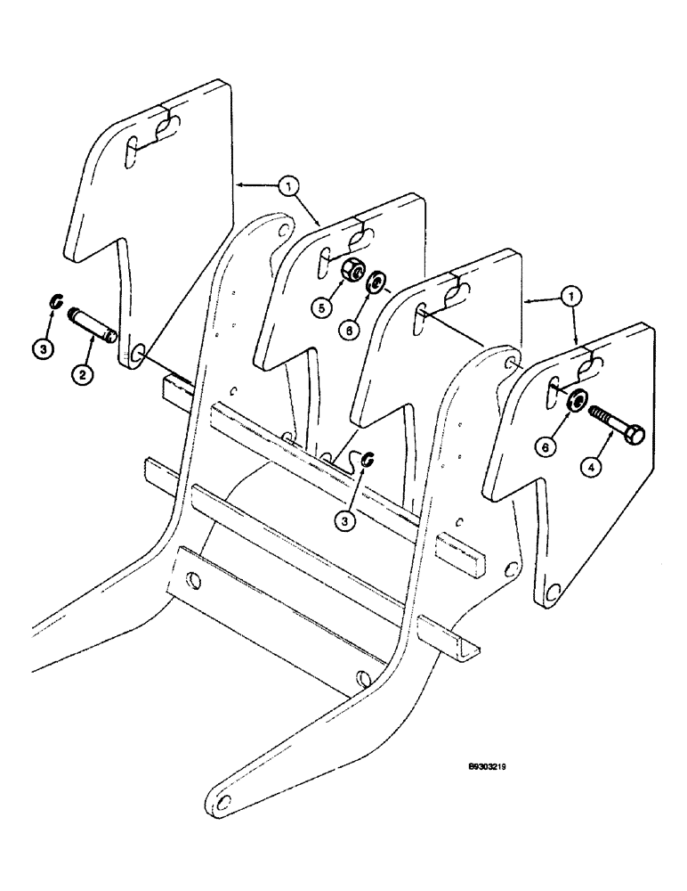 Схема запчастей Case 660 - (9-015A) - TRENCHER COUNTERWEIGHTS, ADDITIONAL WEIGHTS FOR QUAD OR OTHER OPTION (09) - CHASSIS/ATTACHMENTS