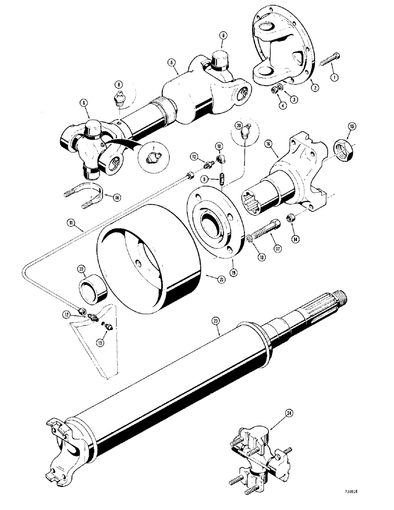 Схема запчастей Case 400C - (144) - SYNCHROMESH TRANSMISSION, REAR AXLE DRIVE SHAFT (06) - POWER TRAIN