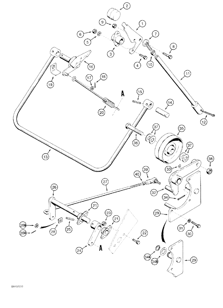 Схема запчастей Case 60 - (09-030) - TRENCHER CONTROLS 