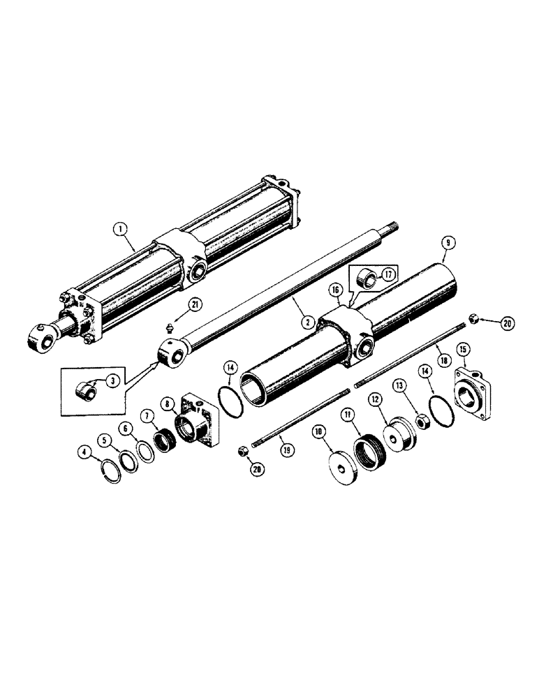 Схема запчастей Case 600 - (292) - HYDRAULIC CYLINDER ASSEMBLY (07) - HYDRAULIC SYSTEM