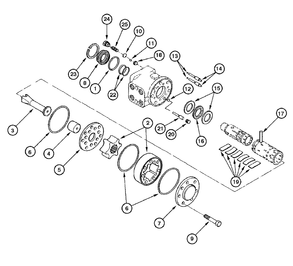 Схема запчастей Case 865 DHP - (5-008) - STEERING HYDRAULIC ASSEMBLY (05) - STEERING