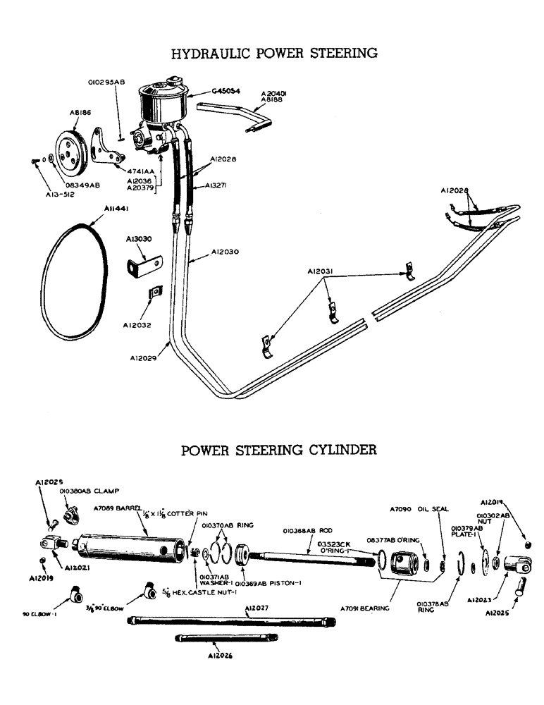 Схема запчастей Case W9 - (116) - HYDRAULIC POWER STEERING, POWER STEERING CYLINDER (05) - STEERING