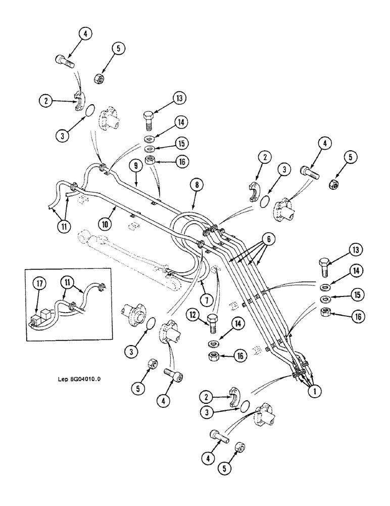 Схема запчастей Case 688C - (8G-008) - BOOM HYDRAULIC CIRCUIT (4.80M) (07) - HYDRAULIC SYSTEM