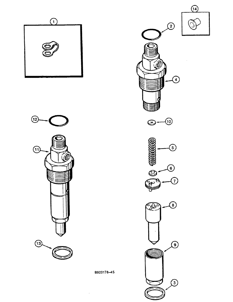 Схема запчастей Case 688C - (3-22) - FUEL INJECTION NOZZLE, INJECTOR (9MM) (02) - FUEL SYSTEM