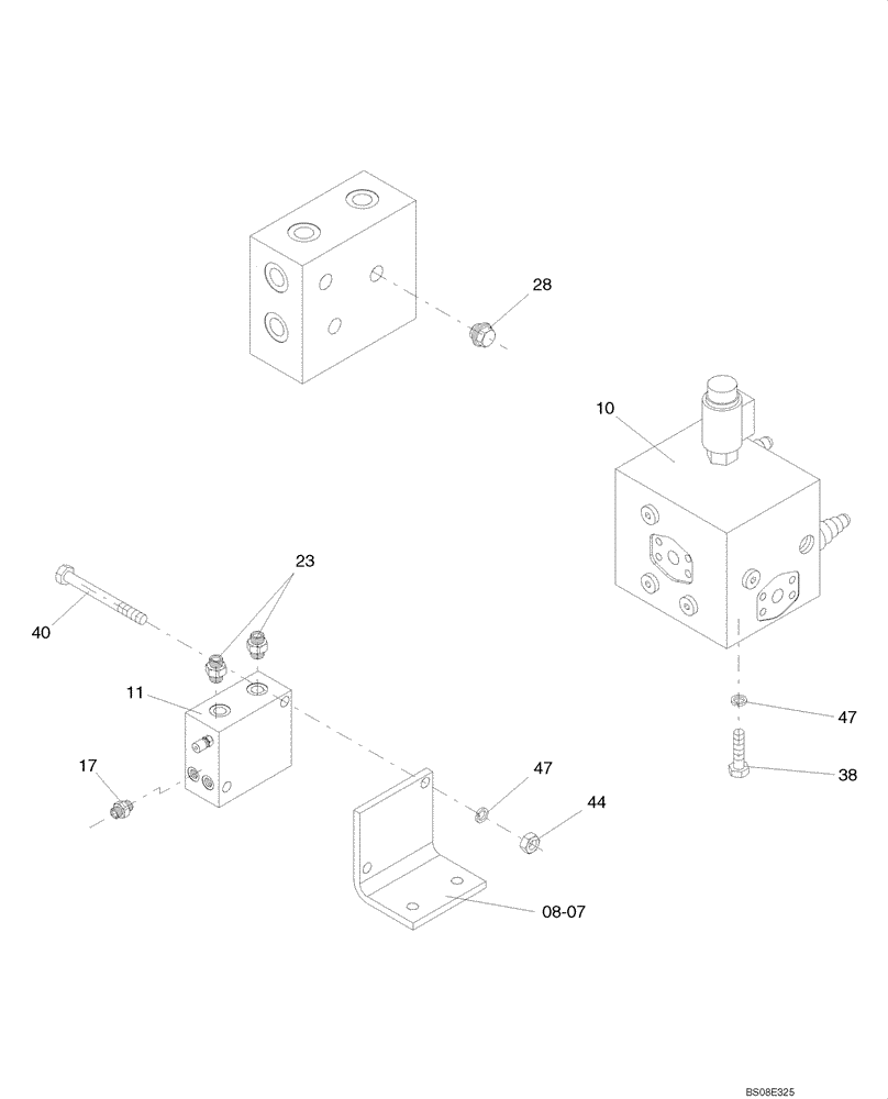 Схема запчастей Case SV208 - (07-01[01]) - VALVE, HYDRAULIC LOCK (GROUP 317) (ND139575) (07) - BRAKES