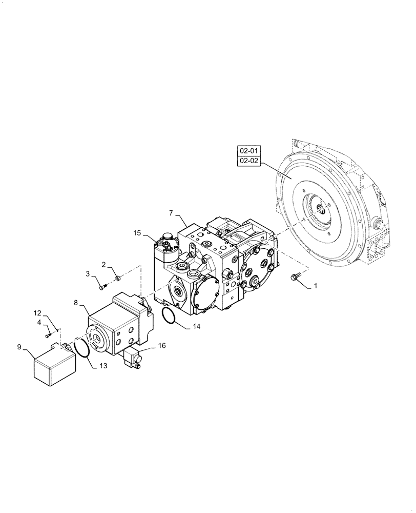 Схема запчастей Case SV210 - (08-16[01]) - PUMP, HYDRAULIC (GROUP 122) (ND138838) (08) - HYDRAULICS