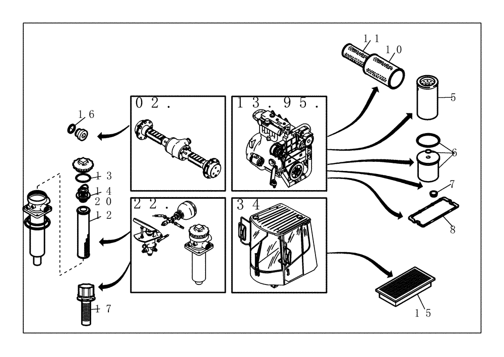 Схема запчастей Case 321D - (92.020[2988403000]) - MAINTENANCE MATER. (05) - SERVICE & MAINTENANCE