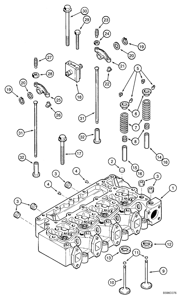 Схема запчастей Case 75XT - (02-13) - CYLINDER HEAD - VALVE MECHANISM (02) - ENGINE