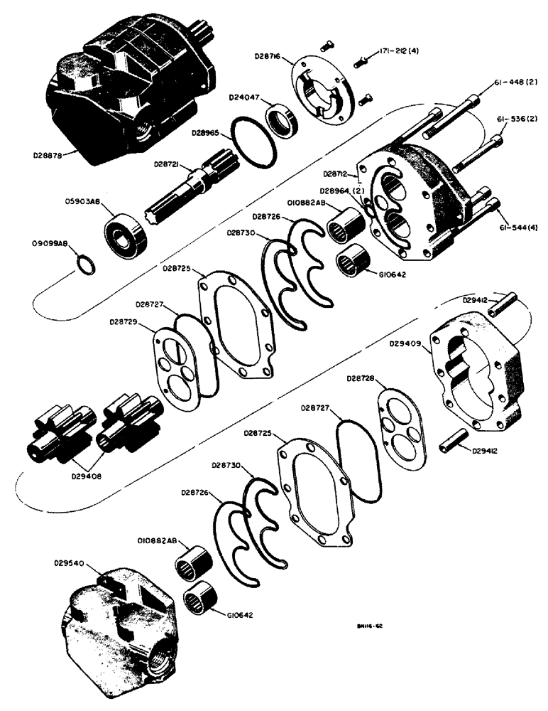 Схема запчастей Case 31 - (028) - D28878 HYDRAULIC PUMP 