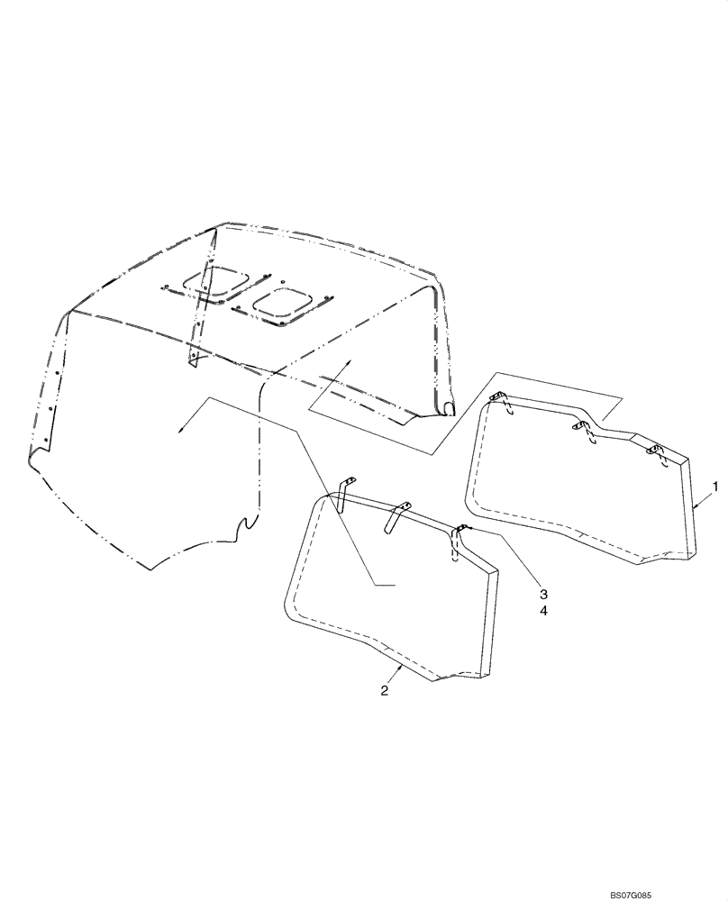 Схема запчастей Case 621E - (09-26A) - SOUNDPROOFING - ENGINE (09) - CHASSIS