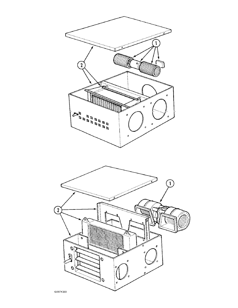 Схема запчастей Case 170C - (4-54) - HEATER (04) - ELECTRICAL SYSTEMS