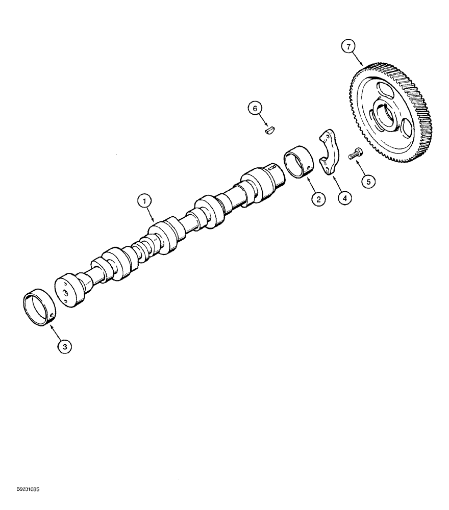 Схема запчастей Case 550G - (2-41A) - CAMSHAFT, 4-390 AND 4T-390 EMISSIONS CERTIFIED ENGINE, P.I.N. JJG0255794 AND AFTER (01) - ENGINE