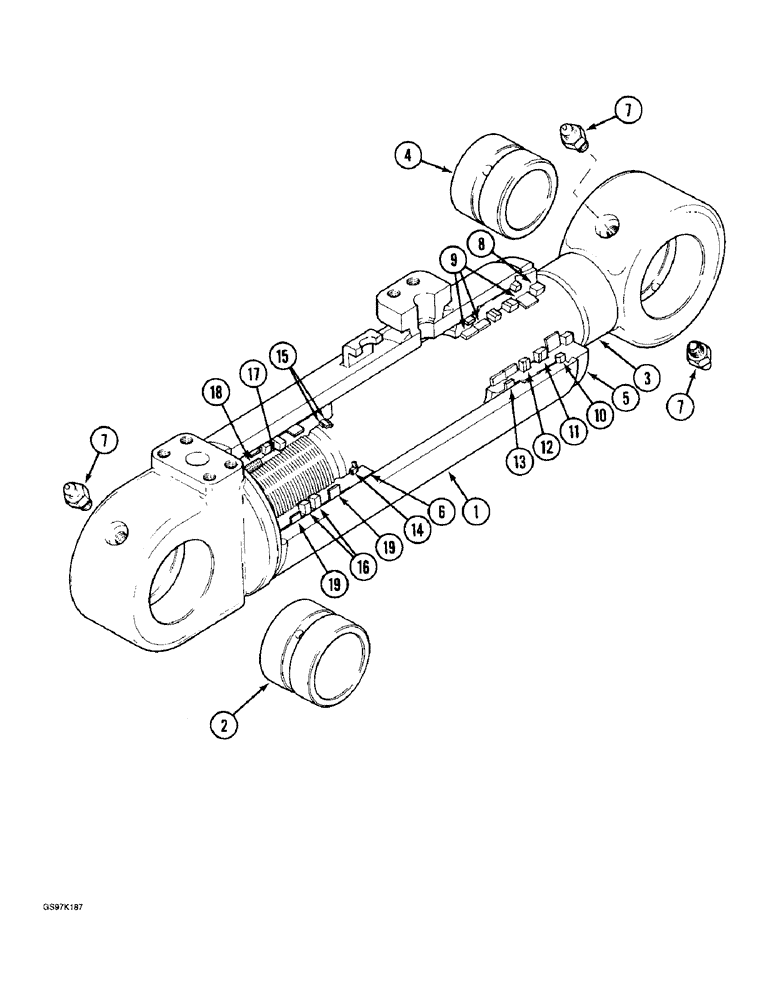 Схема запчастей Case 888 - (8G-18) - BOOM CYLINDER, P.I.N. 15652 AND AFTER (08) - HYDRAULICS