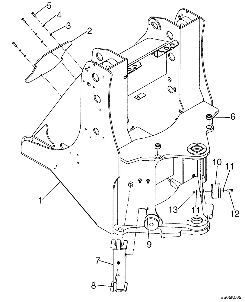 Схема запчастей Case 621D - (09-28A) - FRAME, FRONT (XT LOADER) -IF USED (09) - CHASSIS