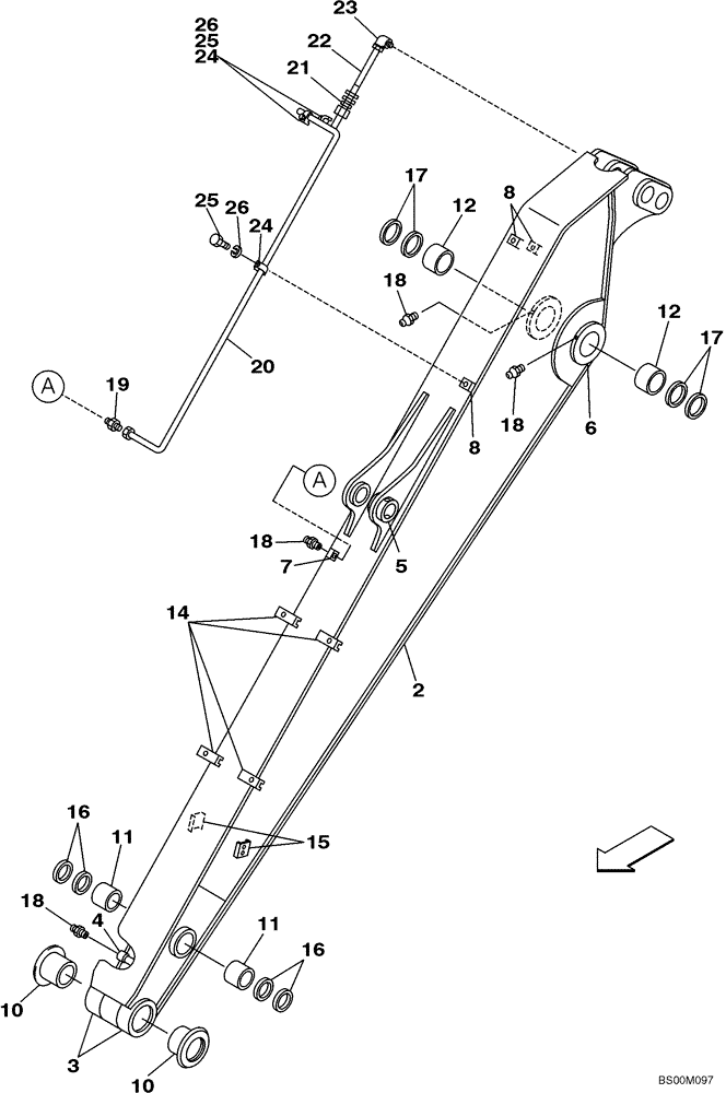 Схема запчастей Case CX130 - (09-43) - ARM, EXCAVATOR (09) - CHASSIS