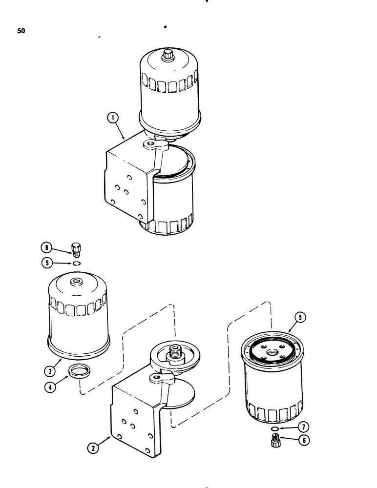 Схема запчастей Case 450B - (050) - FUEL FILTER, 207 TURBOCHARGED DIESEL ENGINE, 207 NAURALLY ASPIRATED DIESEL ENGINE (02) - FUEL SYSTEM