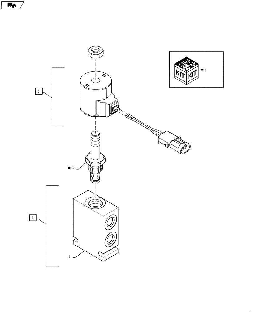 Схема запчастей Case 621F - (35.200.04[01]) - COUPLER LOCKING VALVE ASSEMBLY (35) - HYDRAULIC SYSTEMS