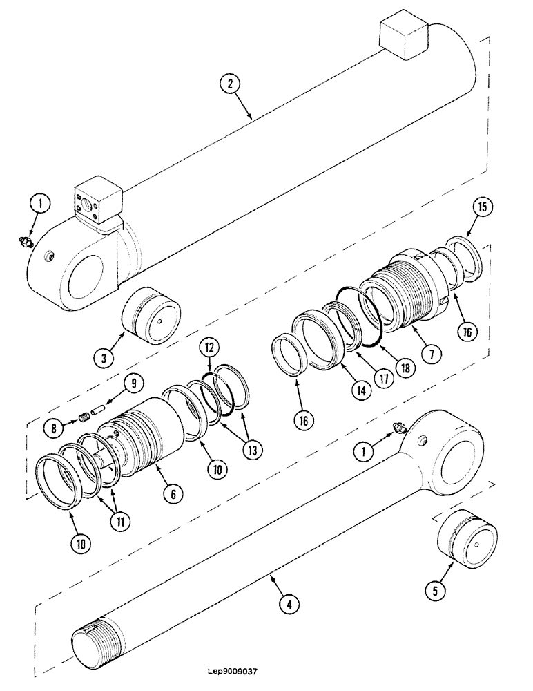 Схема запчастей Case 688C - (8G-106) - BEET GRAB CYLINDER, (-XXXXX) (07) - HYDRAULIC SYSTEM