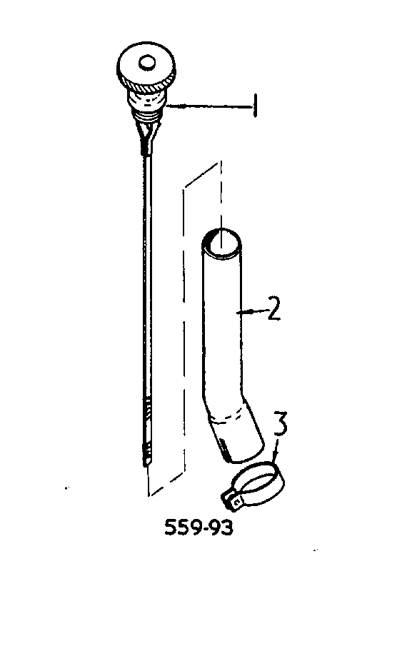 Схема запчастей Case 3400 - (105) - OIL FILLER TUBE (10) - ENGINE