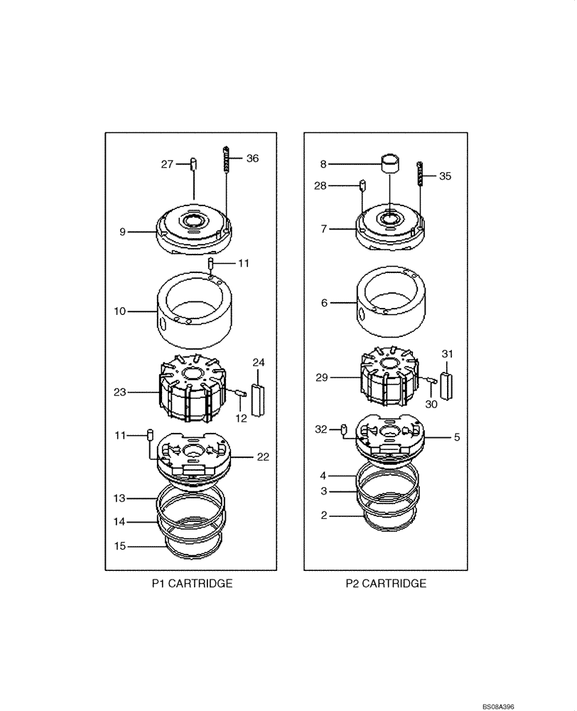 Схема запчастей Case 1221E - (08-05[01]) - HYDRAULICS - MAIN PUMP (B) (87700401) (2) (08) - HYDRAULICS