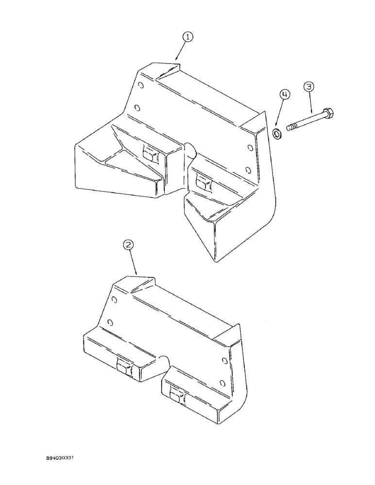 Схема запчастей Case 580SK - (9-080) - FRONT COUNTERWEIGHT (09) - CHASSIS/ATTACHMENTS