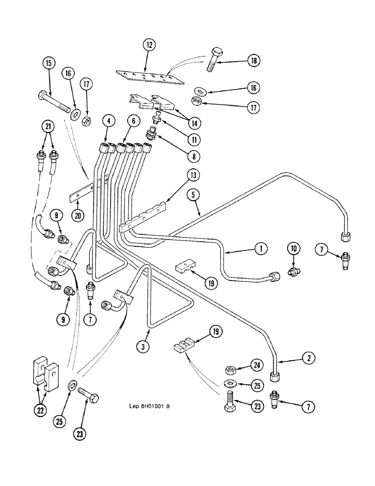 Схема запчастей Case 688C - (8H-04) - CENTRALIZED LUBRICATION, (10982-) (07) - HYDRAULIC SYSTEM