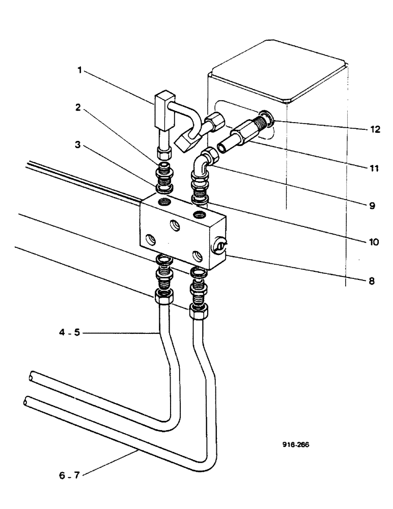 Схема запчастей Case 580F - (12) - SIDE-SHIFT BACKHOE - SAFETY VALVE - STABILIZER CYLINDER 