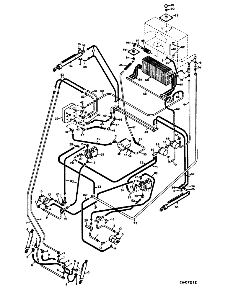 Схема запчастей Case 4155 - (10-01) - HYDRAULICS, HYDRAULIC & HYDROSTATIC SYSTEM (07) - HYDRAULICS