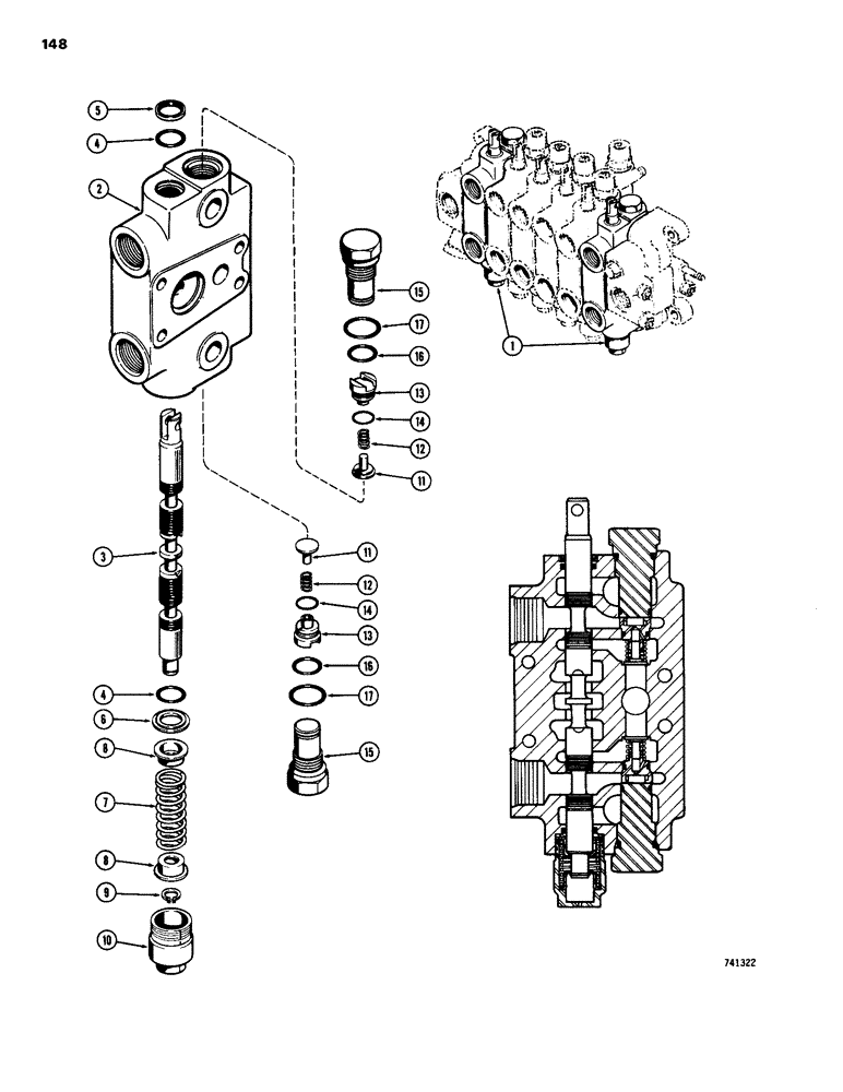 Схема запчастей Case 26 - (148) - G33121 STABILIZER SECTION 