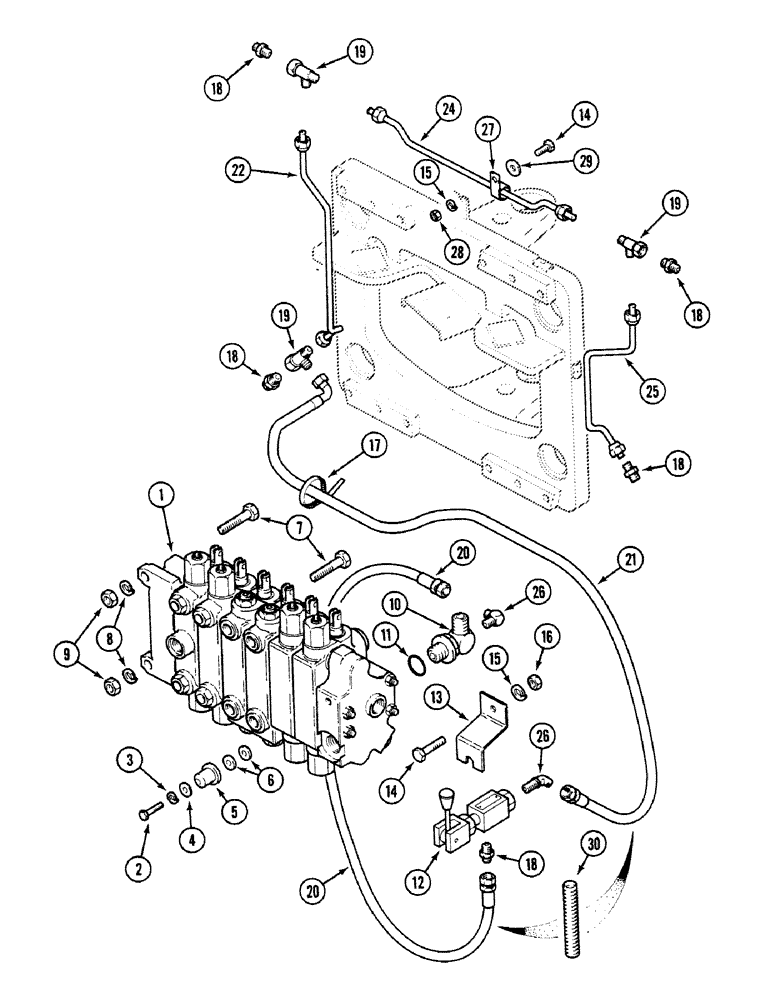 Схема запчастей Case 580SK - (8-166) - LOCKING VALVE SIDESHIFT BACKHOE, NOT FOR PRESTIGE, S/N JJH0045481 TO JJH0045665 (08) - HYDRAULICS